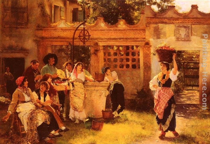 Henry Woods A Venetian Fan Seller